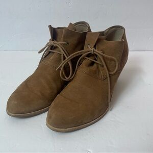 Eileen fisher brown suede leather lace ankle size 8